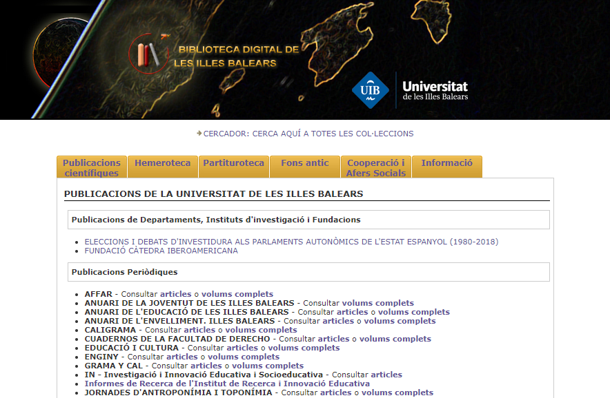 Novetats a la Biblioteca Digital de les Illes Balears